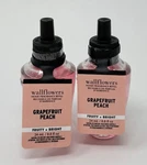 2 Bath & Body Works Grapefruit Peach Wallflower Fragrance Refill Bulb Plug In. Fixed Price $14.99.