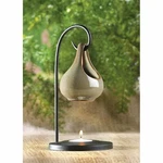 Unique Black Metal Porcelain Aromatic Ambience Tear Drop Oil Warmer Indoor Decor. Fixed Price $20.55.