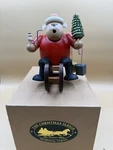 Kwo Sitting Santa Christmas Incense Smoker Handcrafted Erzgebirge Germany. Fixed Price $164.00.