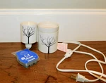 2) Scentsy Wax Warmers Wall Plug-in Deluxe Tilia +nightlight+clean Breeze Rtrd!. Fixed Price $17.24.