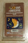 PK/6 Cubes, The 12 Days Of Christmas Chocolate Peppermint Bark Wax Melt, 2.5OZ. Fixed Price $8.99.