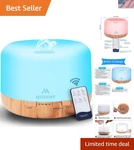 500ML Diffuser With Remote Control Waterless Automatic Shut Off Essential Oil.... Fixed Price $28.79.