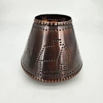 Irvins Tinware Punched Copper Colored Lamp Shade Cabin Design Country Rustic. Fixed Price $23.74.