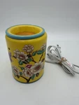 Scentsy Madame Butterfly Retired Full Size Yellow Floral Wax Warmer Works. Fixed Price $13.99.